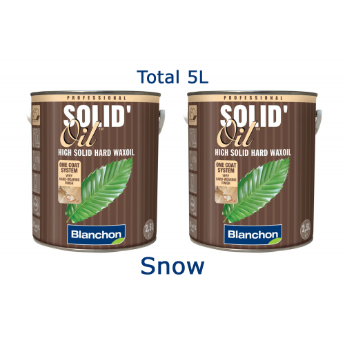 Blanchon SOLID'OIL 5 ltr (two 2.5 ltr cans) SNOW 06402814 (BL)